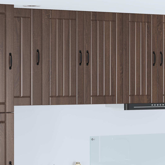Wall Cabinet LUCCA Brown Oak 80 x 31 x 80 cm Engineered Wood