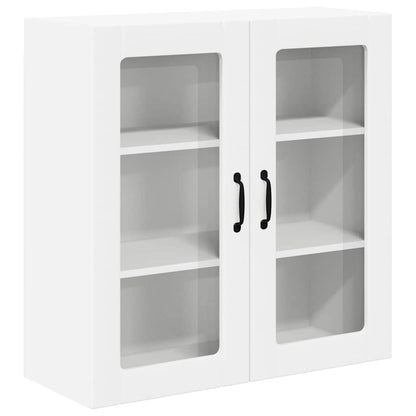 Wall Glass Cabinet LUCCA White 80 x 31 x 80 cm Engineered Wood