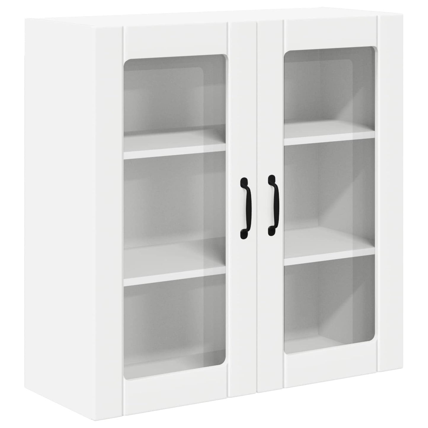 Wall Glass Cabinet LUCCA White 80 x 31 x 80 cm Engineered Wood