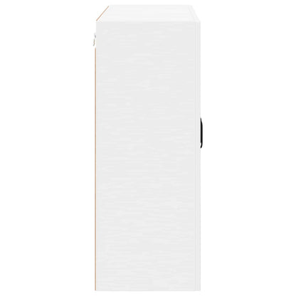 Wall Glass Cabinet LUCCA White 80 x 31 x 80 cm Engineered Wood