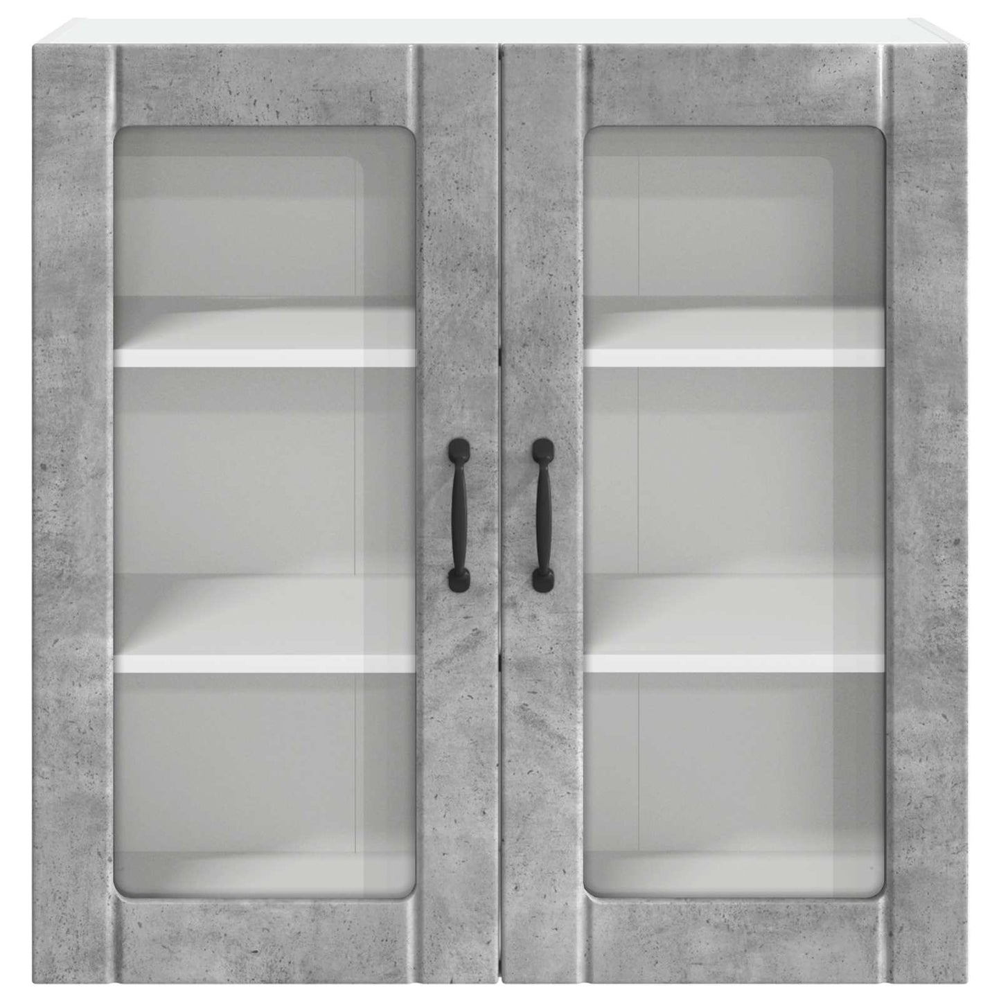 Wall Glass Cabinet LUCCA Concrete Grey 80 x 31 x 80 cm