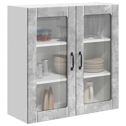 Wall Glass Cabinet LUCCA Concrete Grey 80 x 31 x 80 cm