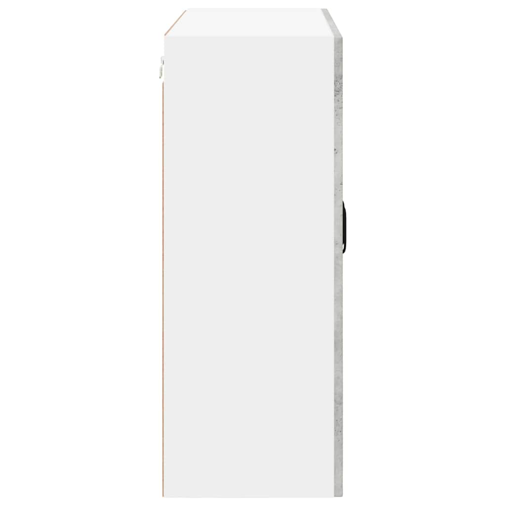 Wall Glass Cabinet LUCCA Concrete Grey 80 x 31 x 80 cm