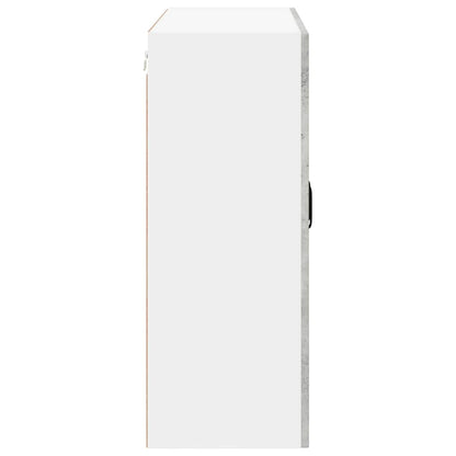 Wall Glass Cabinet LUCCA Concrete Grey 80 x 31 x 80 cm
