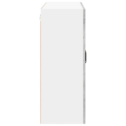 Wall Glass Cabinet LUCCA Concrete Grey 80 x 31 x 80 cm