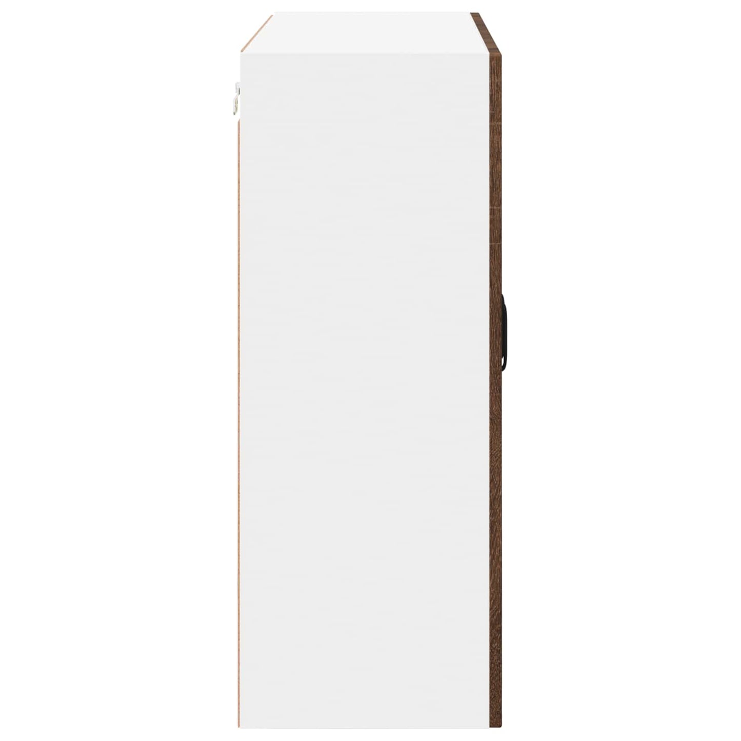 Wall Glass Cabinet LUCCA Brown Oak 80 x 31 x 80 cm