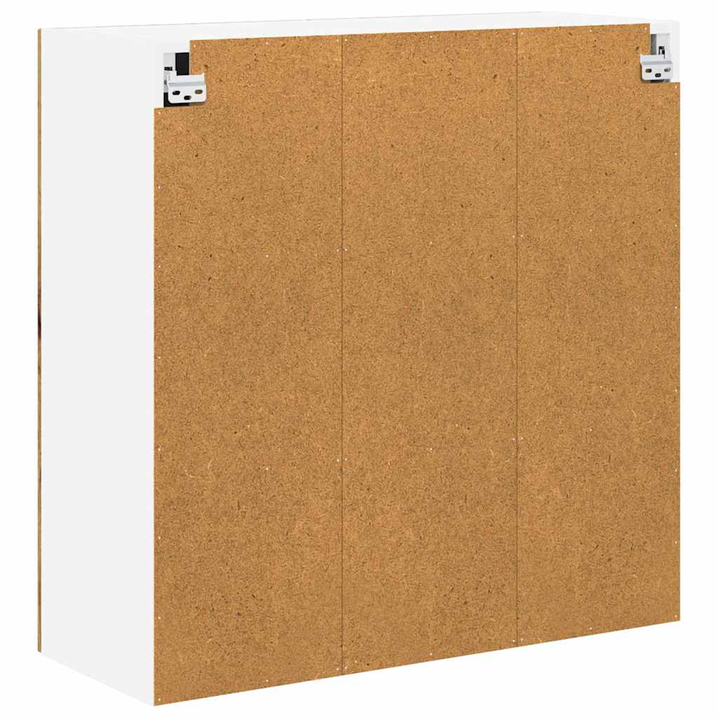 Wall Glass Cabinet LUCCA Old Wood 80 x 31 x 80 cm