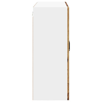 Wall Glass Cabinet LUCCA Old Wood 80 x 31 x 80 cm