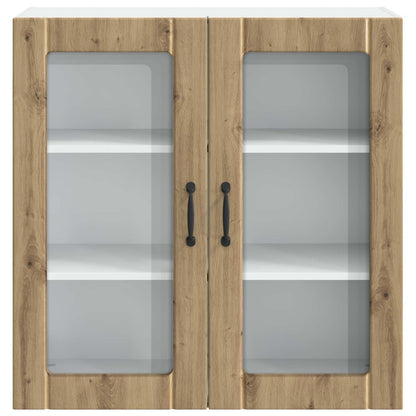 Wall Glass Cabinet LUCCA Artisan Oak 80 x 31 x 80 cm