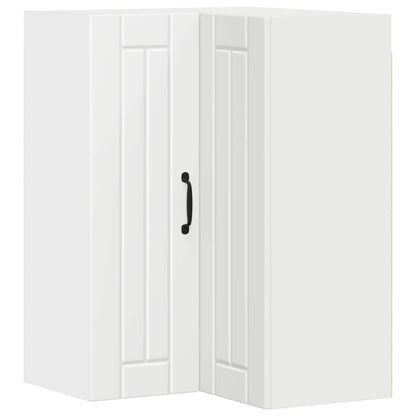 Wall Corner Cabinet LUCCA White 57 x 57 x 80 cm Engineered Wood