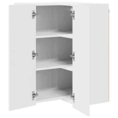 Wall Corner Cabinet LUCCA White 57 x 57 x 80 cm Engineered Wood