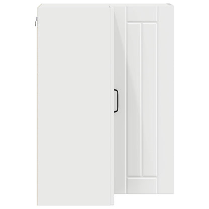 Wall Corner Cabinet LUCCA White 57 x 57 x 80 cm Engineered Wood