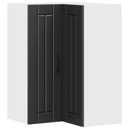 Wall Corner Cabinet LUCCA Black 57 x 57 x 80 cm Engineered Wood