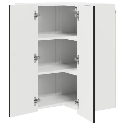 Wall Corner Cabinet LUCCA Black 57 x 57 x 80 cm Engineered Wood