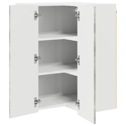 Wall Corner Cabinet LUCCA Concrete Grey 57 x 57 x 80 cm