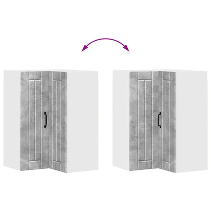 Wall Corner Cabinet LUCCA Concrete Grey 57 x 57 x 80 cm