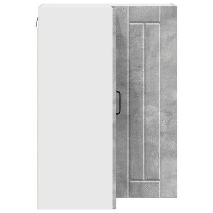 Wall Corner Cabinet LUCCA Concrete Grey 57 x 57 x 80 cm