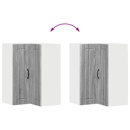 Wall Corner Cabinet LUCCA Grey Sonoma 57 x 57 x 80 cm