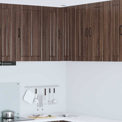 Wall Corner Cabinet LUCCA Brown Oak 57 x 57 x 80 cm