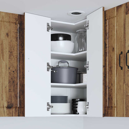 Wall Corner Cabinet LUCCA Old Wood 57 x 57 x 80 cm