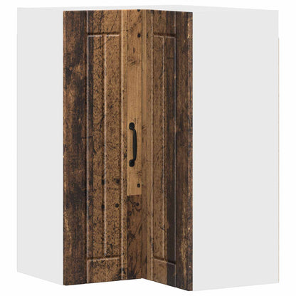 Wall Corner Cabinet LUCCA Old Wood 57 x 57 x 80 cm