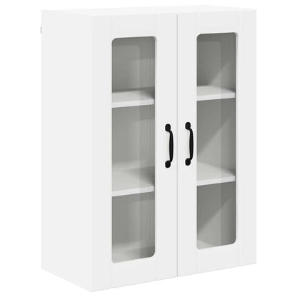 Wall Glass Cabinet LUCCA White 60 x 31 x 80 cm Engineered Wood