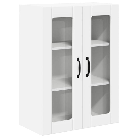 Wall Glass Cabinet LUCCA White 60 x 31 x 80 cm Engineered Wood