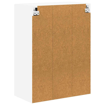 Wall Glass Cabinet LUCCA White 60 x 31 x 80 cm Engineered Wood