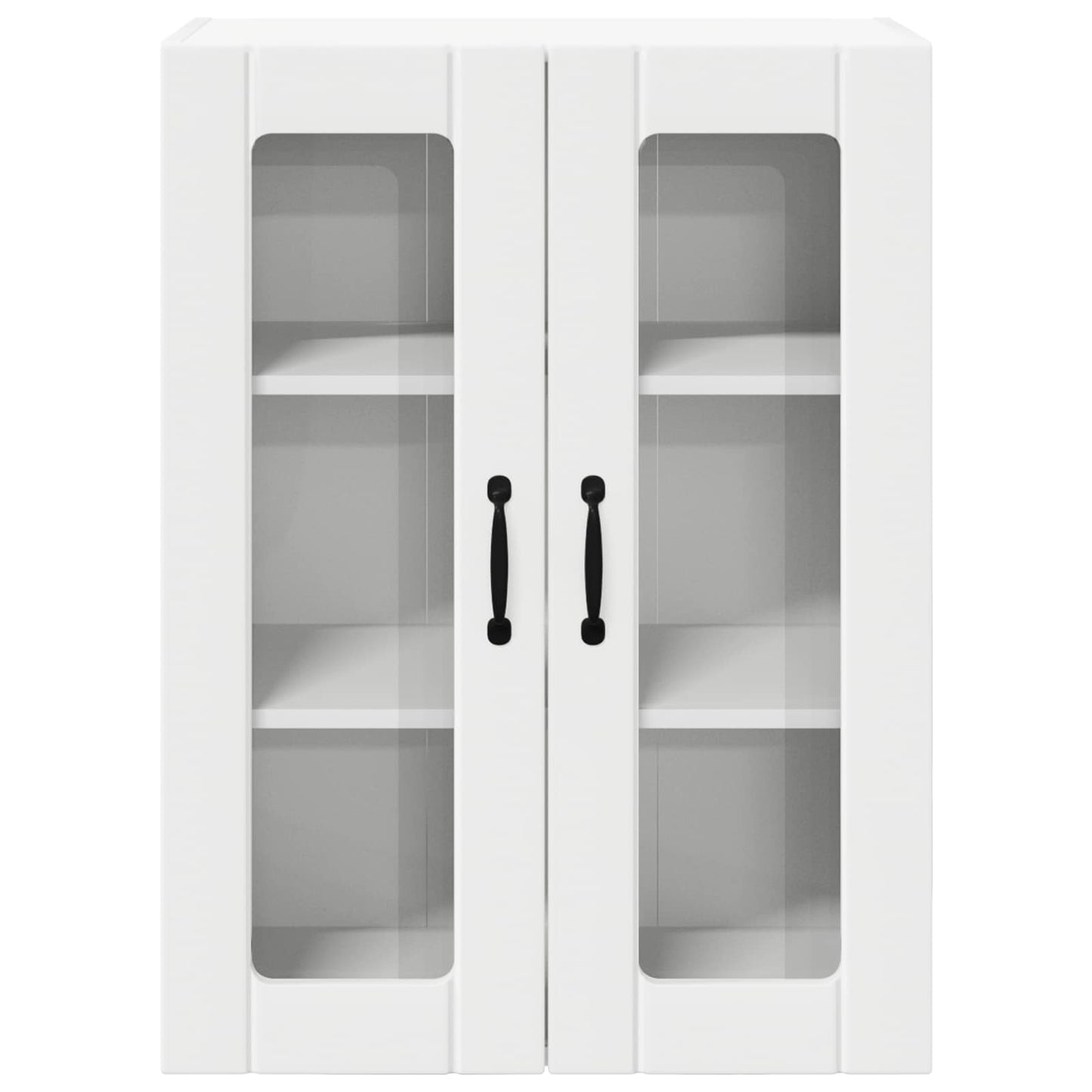 Wall Glass Cabinet LUCCA White 60 x 31 x 80 cm Engineered Wood