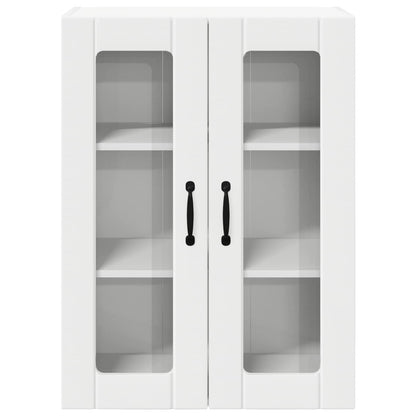 Wall Glass Cabinet LUCCA White 60 x 31 x 80 cm Engineered Wood