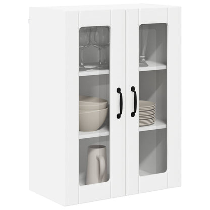Wall Glass Cabinet LUCCA White 60 x 31 x 80 cm Engineered Wood
