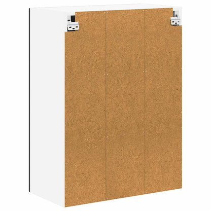 Wall Glass Cabinet LUCCA Black 60 x 31 x 80 cm Engineered Wood