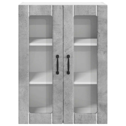 Wall Glass Cabinet LUCCA Concrete Grey 60 x 31 x 80 cm