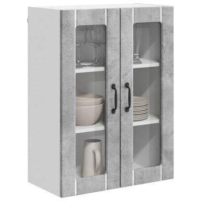 Wall Glass Cabinet LUCCA Concrete Grey 60 x 31 x 80 cm