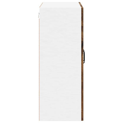 Wall Glass Cabinet LUCCA Smoked Oak 60 x 31 x 80 cm