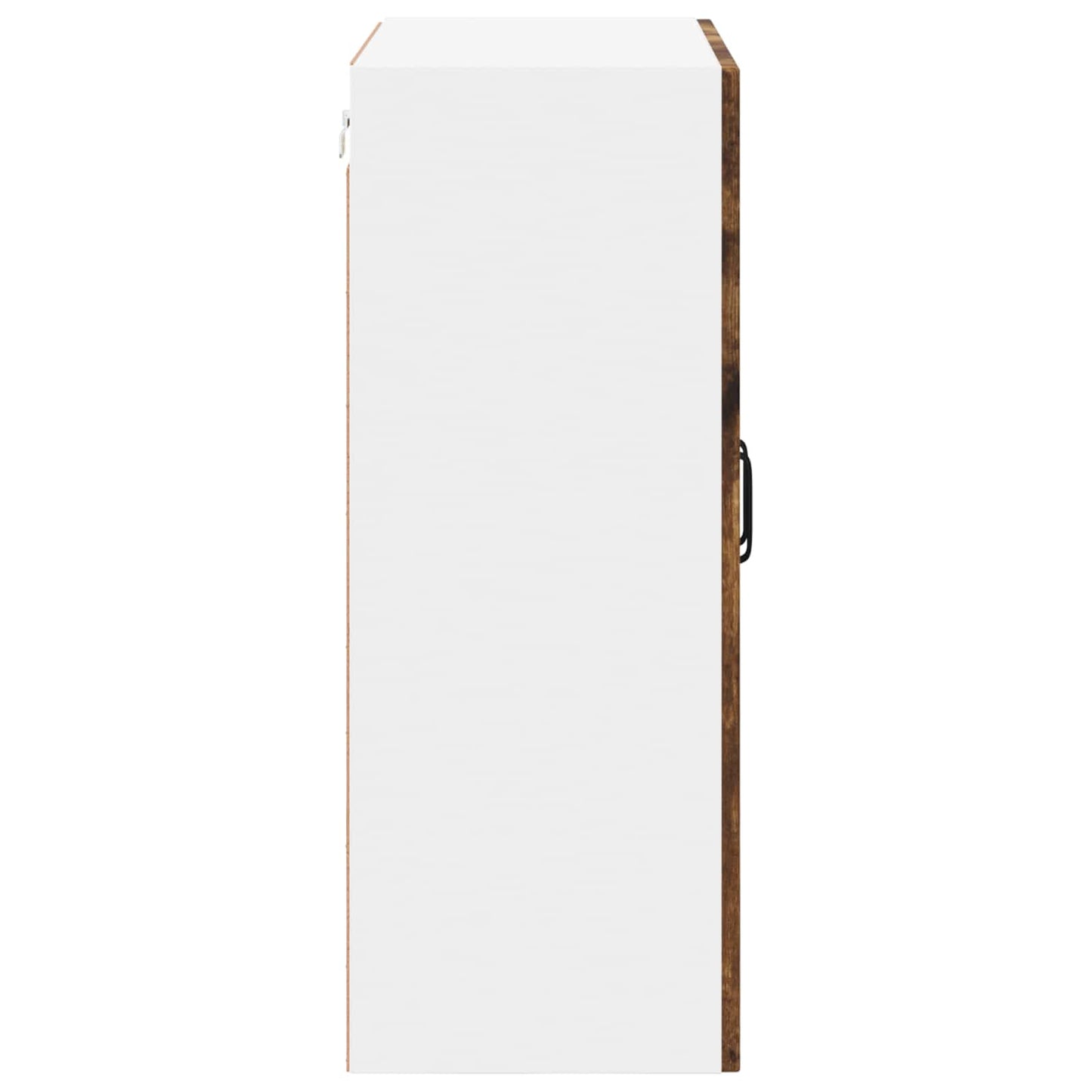 Wall Glass Cabinet LUCCA Smoked Oak 60 x 31 x 80 cm