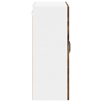 Wall Glass Cabinet LUCCA Smoked Oak 60 x 31 x 80 cm