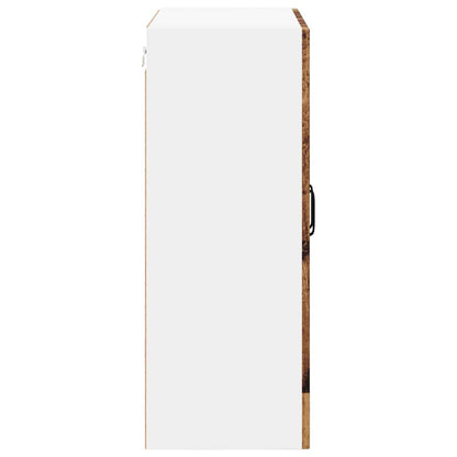Wall Glass Cabinet LUCCA Old Wood 60 x 31 x 80 cm