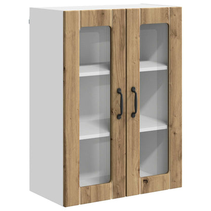 Wall Glass Cabinet LUCCA Artisan Oak 60 x 31 x 80 cm