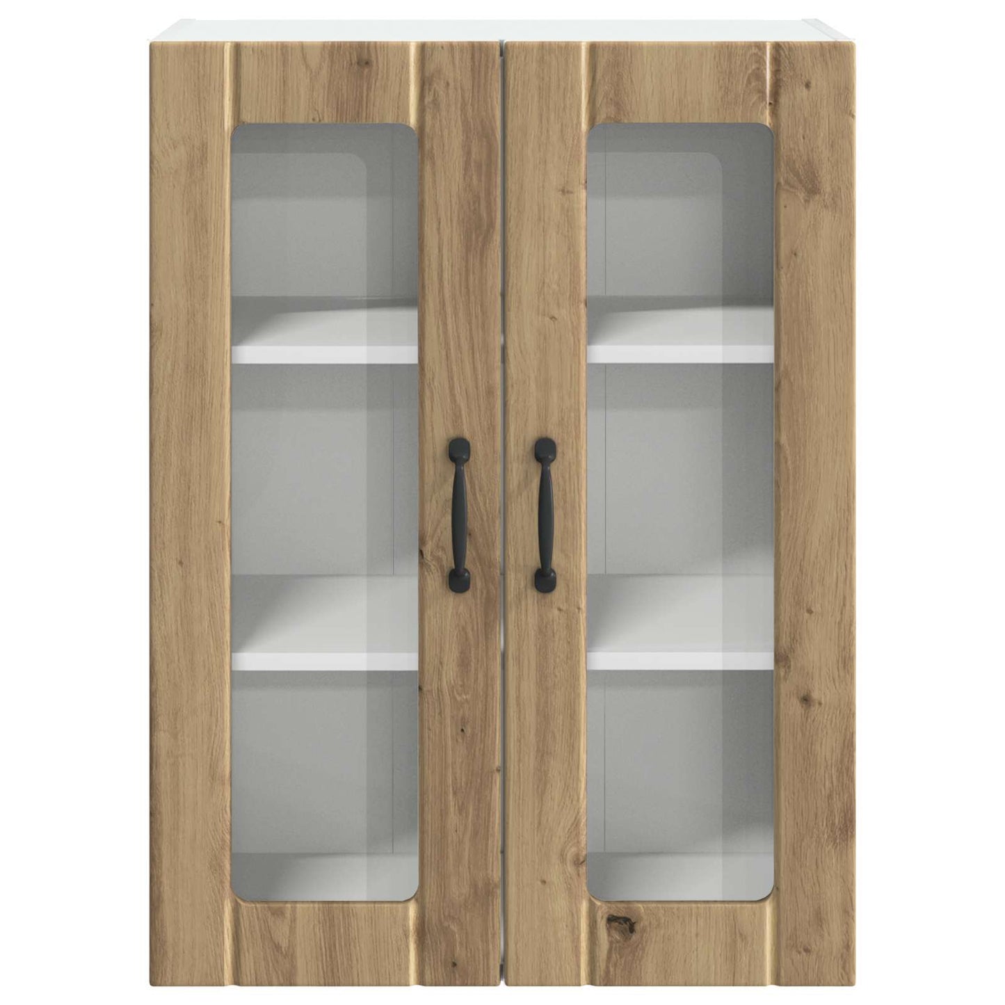 Wall Glass Cabinet LUCCA Artisan Oak 60 x 31 x 80 cm