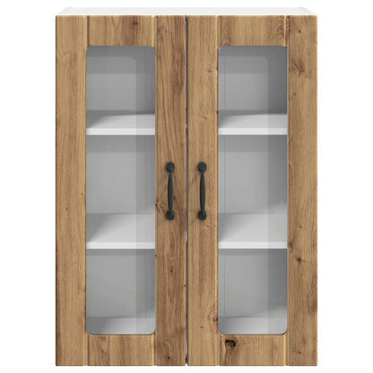 Wall Glass Cabinet LUCCA Artisan Oak 60 x 31 x 80 cm