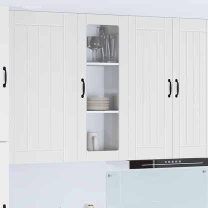 Wall Glass Cabinet LUCCA White 40 x 31 x 100 cm Engineered Wood