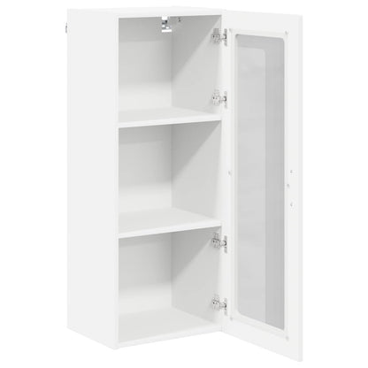 Wall Glass Cabinet LUCCA White 40 x 31 x 100 cm Engineered Wood