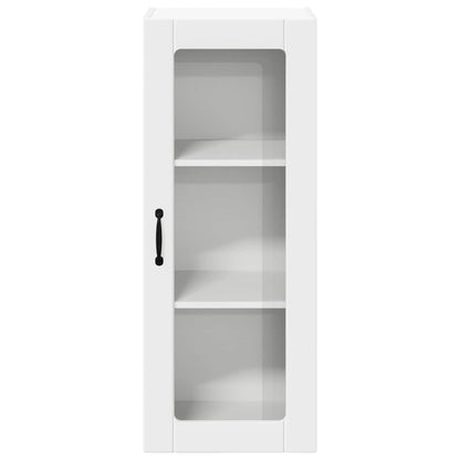 Wall Glass Cabinet LUCCA White 40 x 31 x 100 cm Engineered Wood