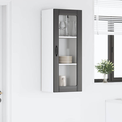 Wall Glass Cabinet LUCCA Black 40 x 31 x 100 cm Engineered Wood