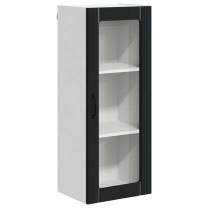Wall Glass Cabinet LUCCA Black 40 x 31 x 100 cm Engineered Wood