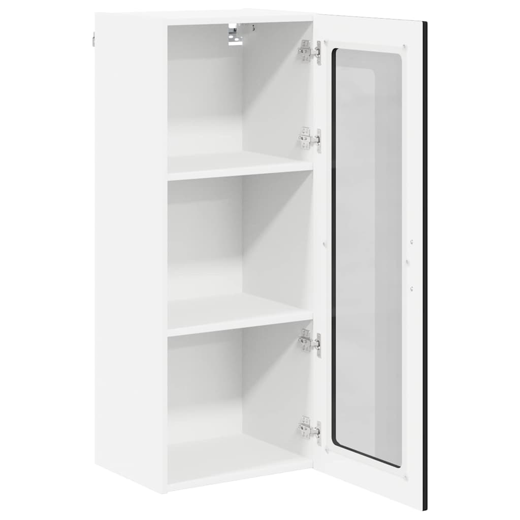 Wall Glass Cabinet LUCCA Black 40 x 31 x 100 cm Engineered Wood
