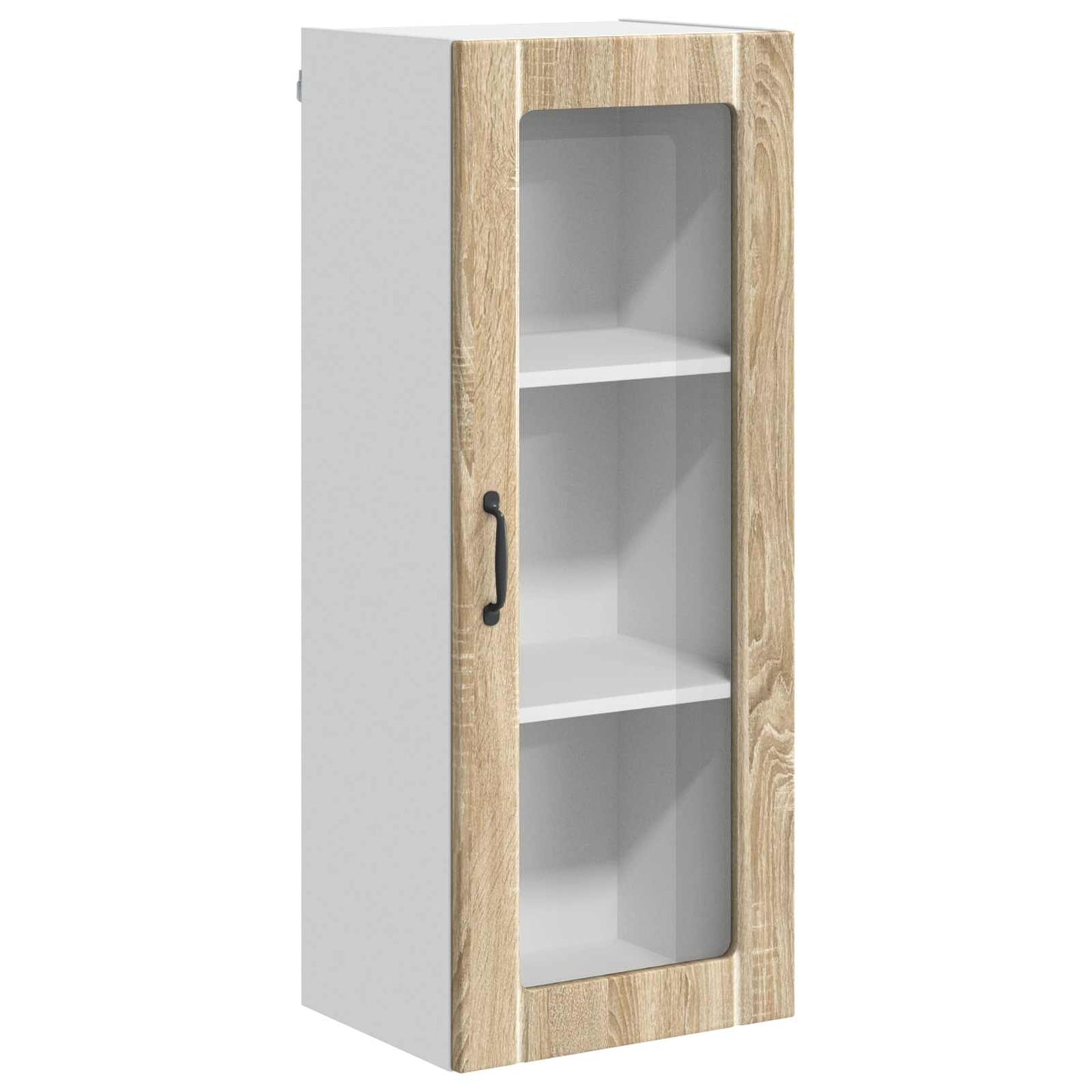 Wall Glass Cabinet LUCCA Sonoma Oak 40 x 31 x 100 cm