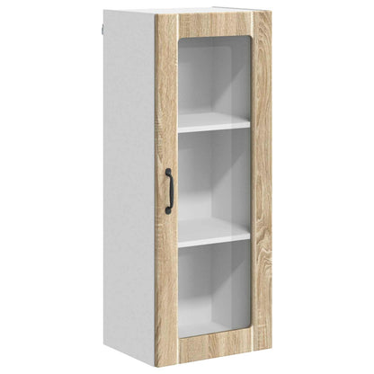 Wall Glass Cabinet LUCCA Sonoma Oak 40 x 31 x 100 cm