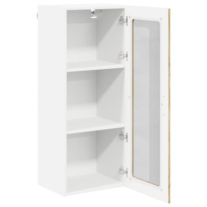 Wall Glass Cabinet LUCCA Sonoma Oak 40 x 31 x 100 cm